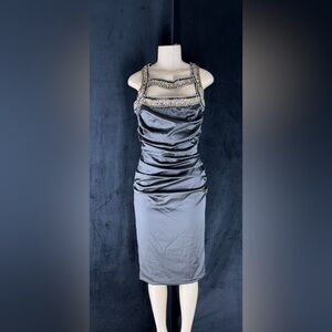 Elegant Gray Sleeveless Dress by Mandalay